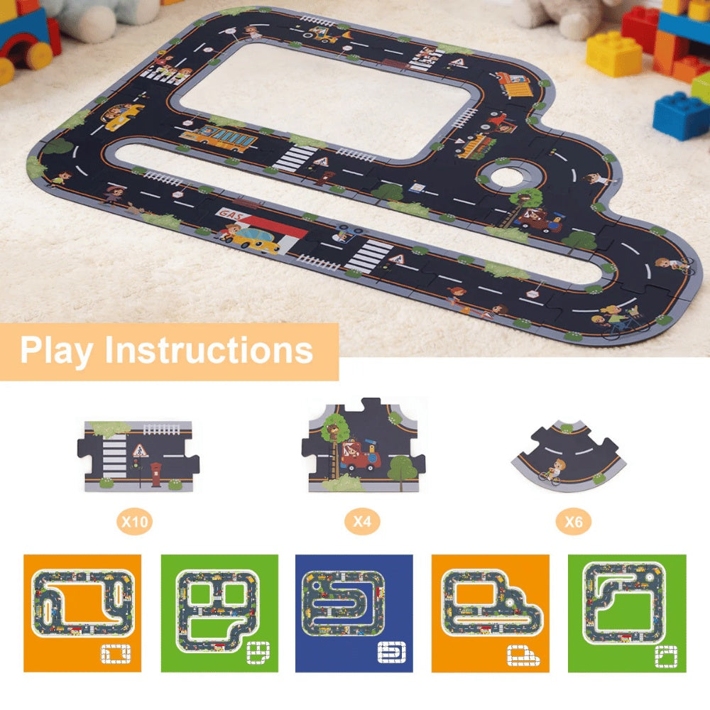 TookyToy - City Road Puzzle Play Set