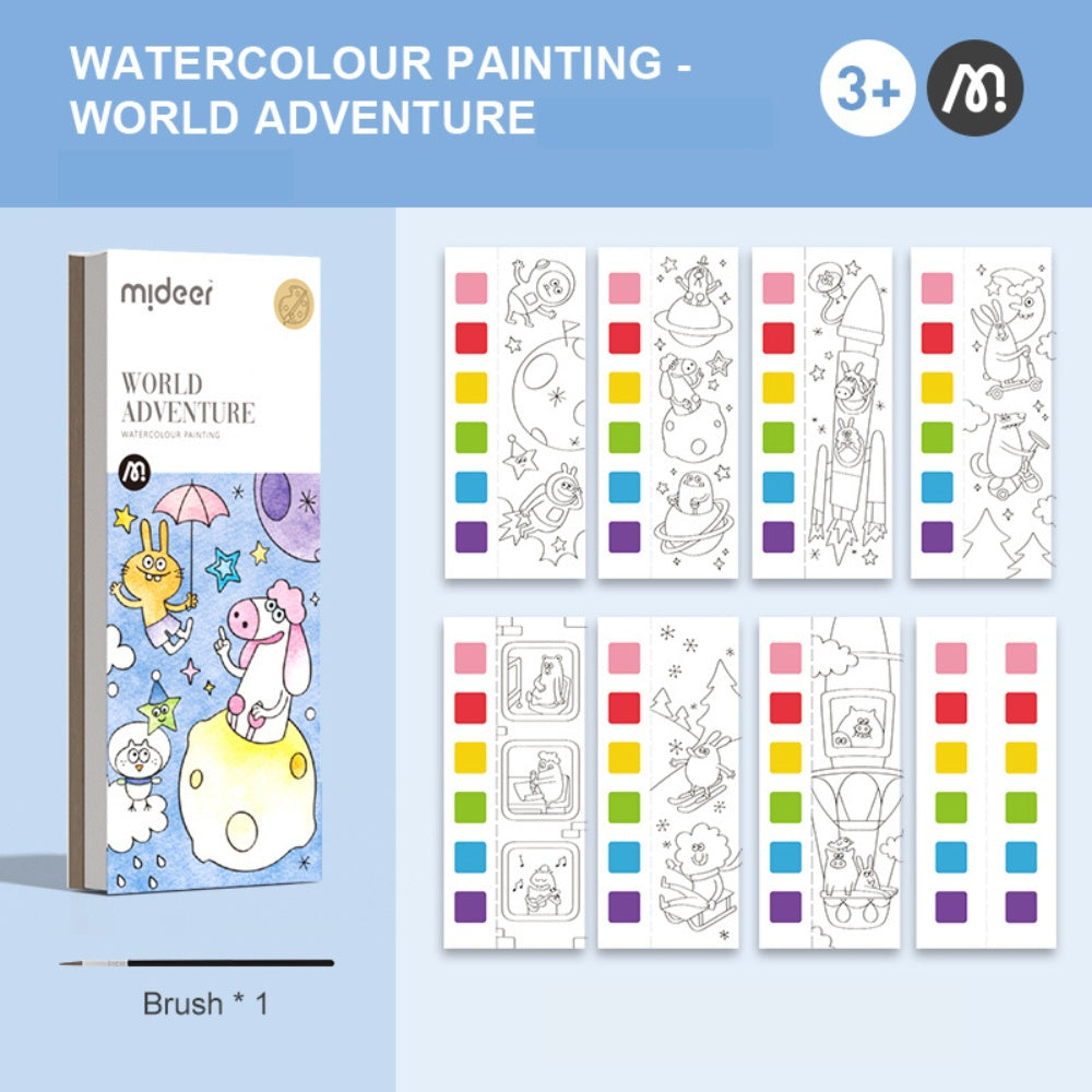 Mideer - Watercolour Painting Set - Travel Size - World Adventure