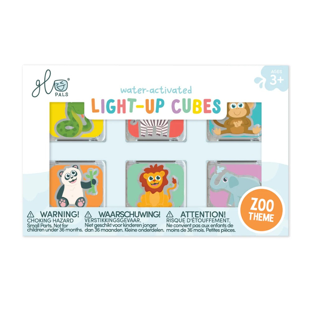 Glo Pals - Water Activated Light-Up Sensory Toys - Zoo (6 Pack)