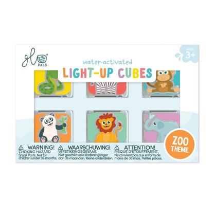Glo Pals - Water Activated Light-Up Sensory Toys - Zoo (6 Pack)