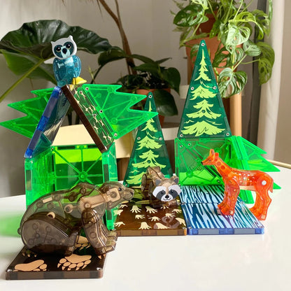 Magna-Tiles - Magnetic Construction Set - Forest Animals - 25pcs