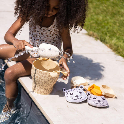 Swim Essentials - Silicone Beach Toy Set - Beige Leopard