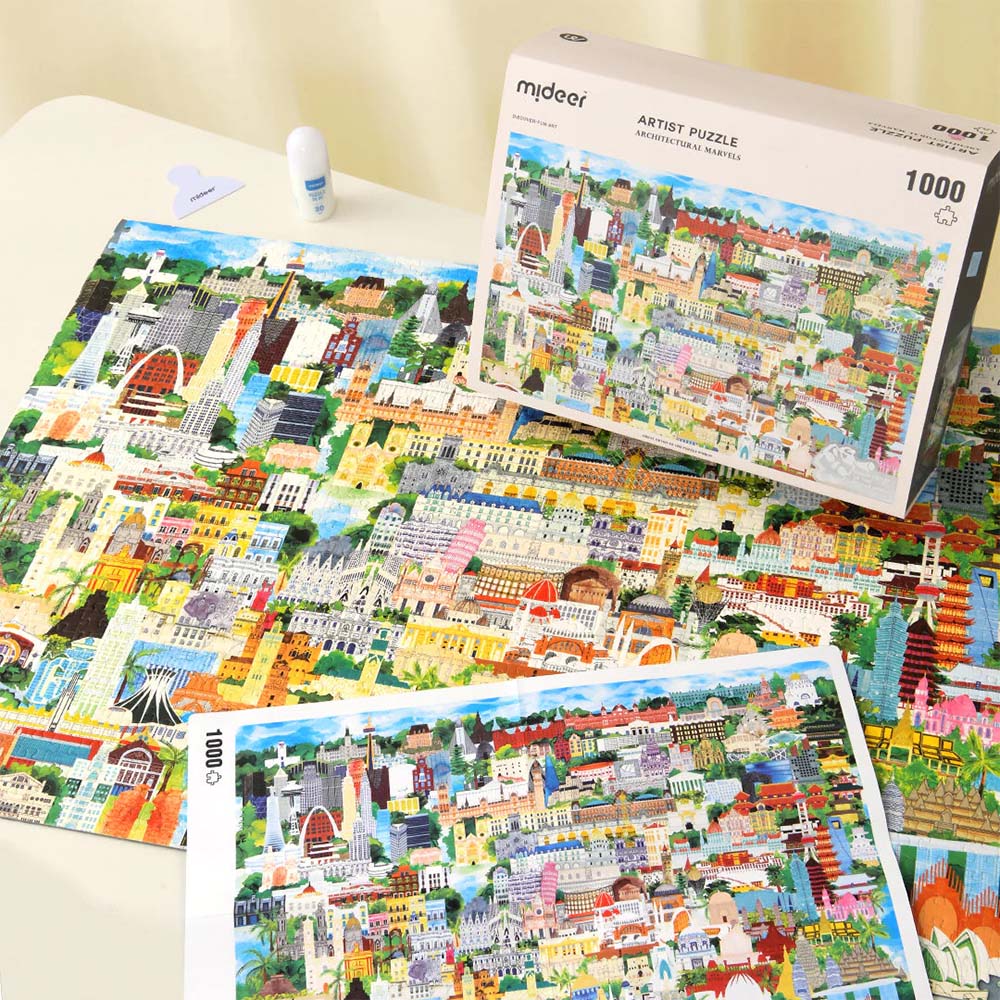 Mideer - Architectural Marvels - 1000 Piece Jigsaw Puzzle in Gift Box