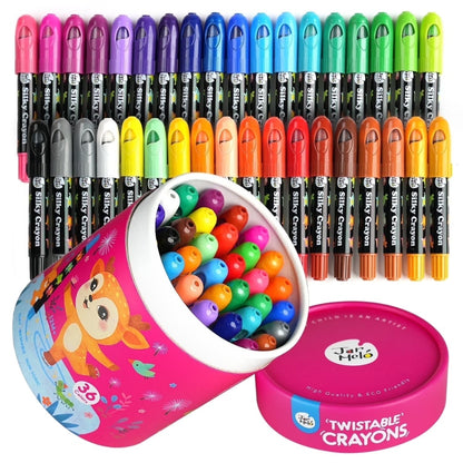 Jar Meló - Twistable Silky Crayons - Washable - 36 Colours