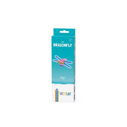 Hey Clay - Modelling Air-Dry Clay with Fun Interactive App - Dragonfly, series Bugs, 3 cans