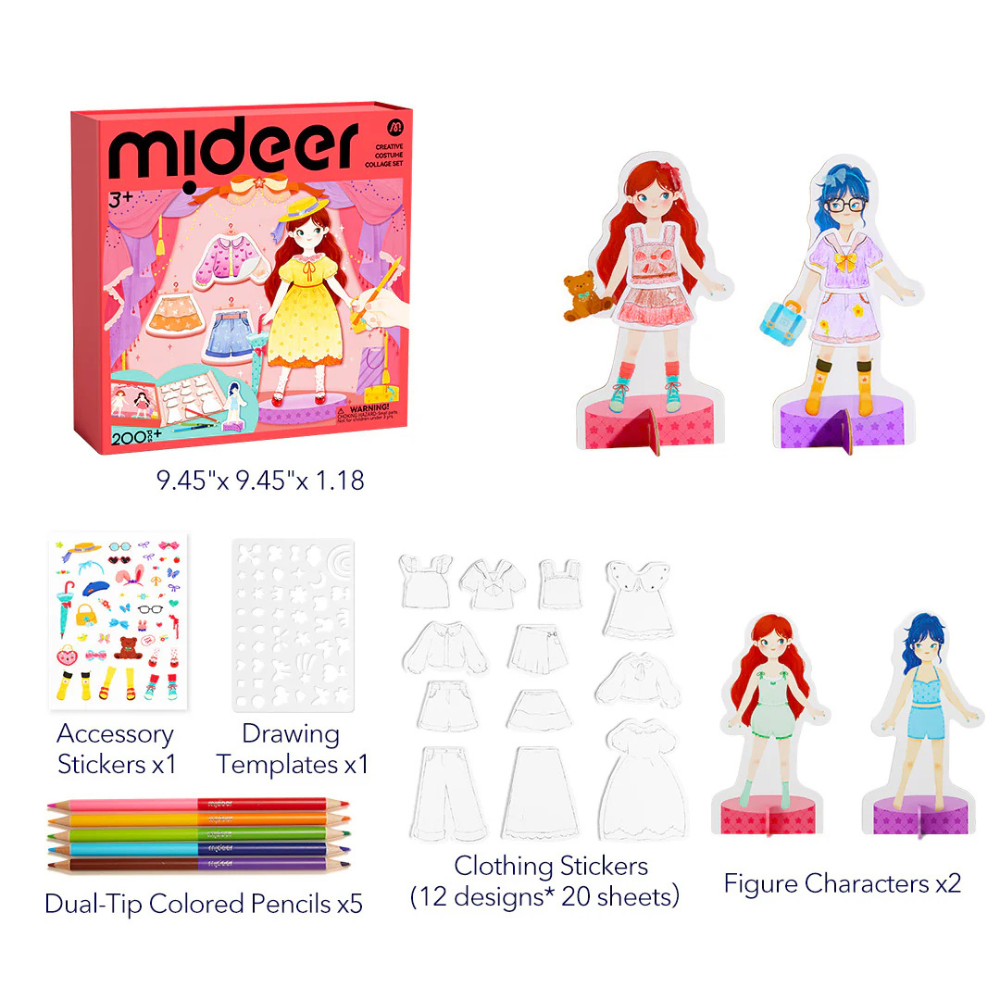 Mideer - Dress-Up Collage Arts & Crafts Set: Sweetheart