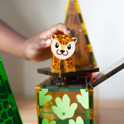 Magna-Tiles - Magnetic Construction Set - Jungle Animals Set - 25pcs