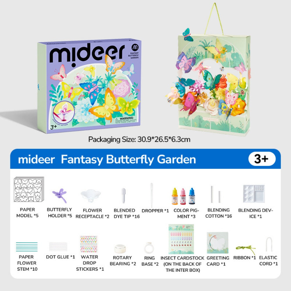 Mideer - Paper Butterly Craft Kit - Creative Arts & Crafts Set