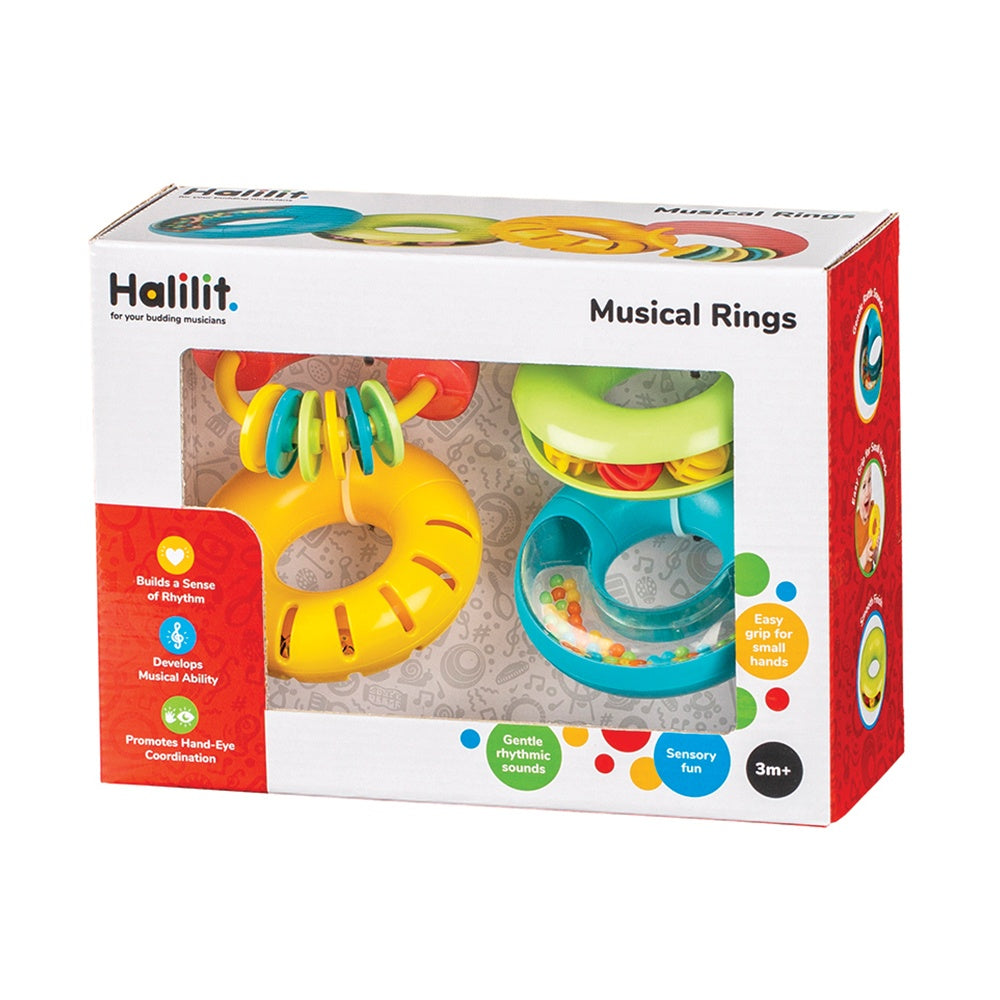Halilit - Music Instrument for Babies & Toddlers - Musical Rings Gift Set of 4 -**