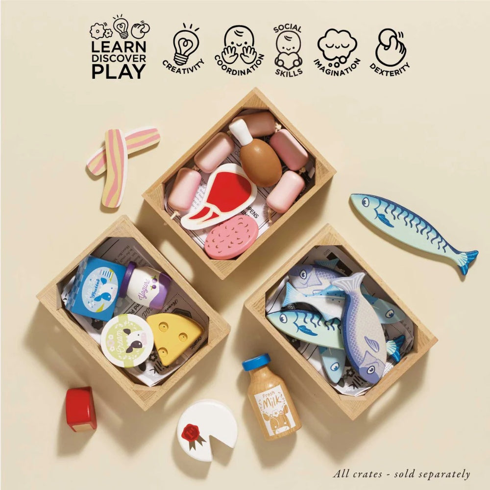 Le Toy Van - Wooden Farm Eggs Food Crate - 7pcs