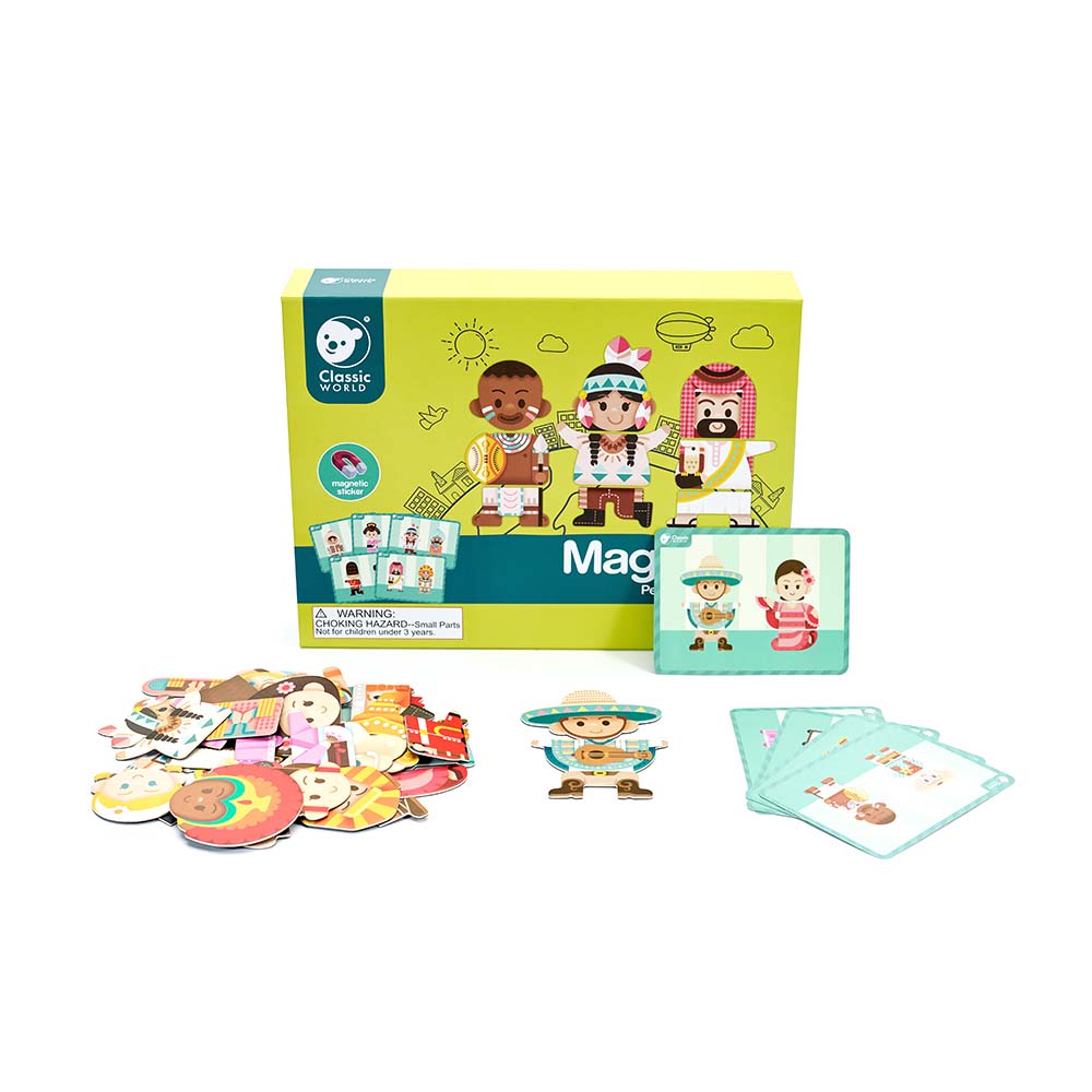 Classic World - Magnetic Activity Set - People Of The World - 60pcs