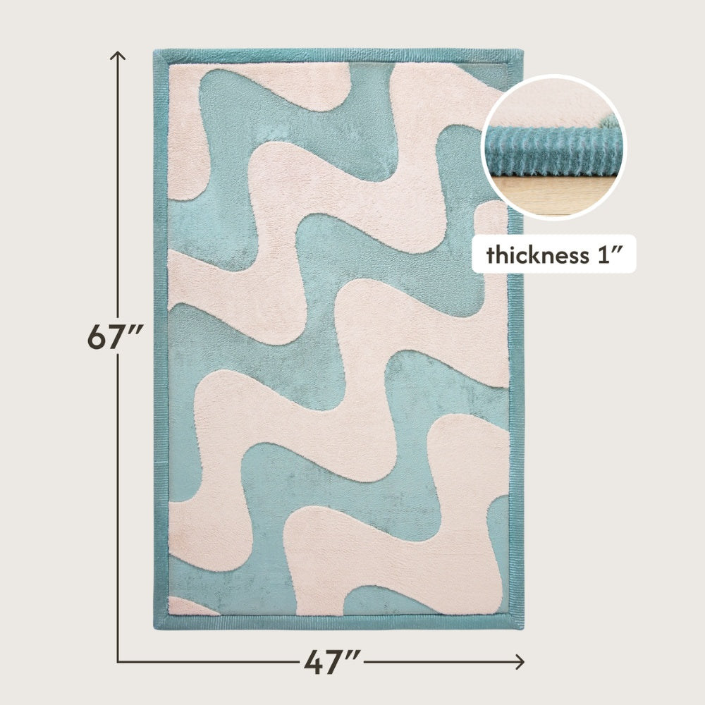 Hakuna Matte - CloudSoftRise Play Mat 3D Carpet - Waves 170 x 120 x 2.5 cm