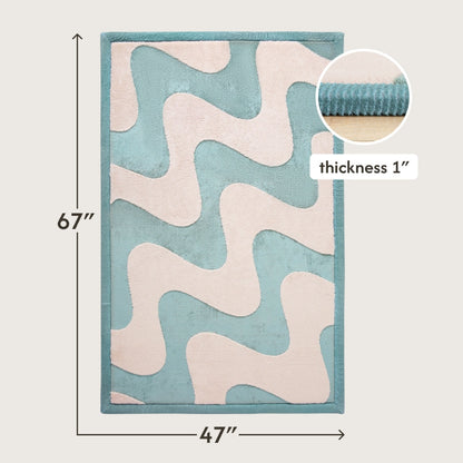 Hakuna Matte - CloudSoftRise Play Mat 3D Carpet - Waves 170 x 120 x 2.5 cm