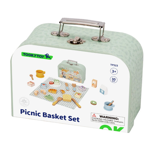 TookyToy - Picnic Basket Set & Play Food - 31pcs