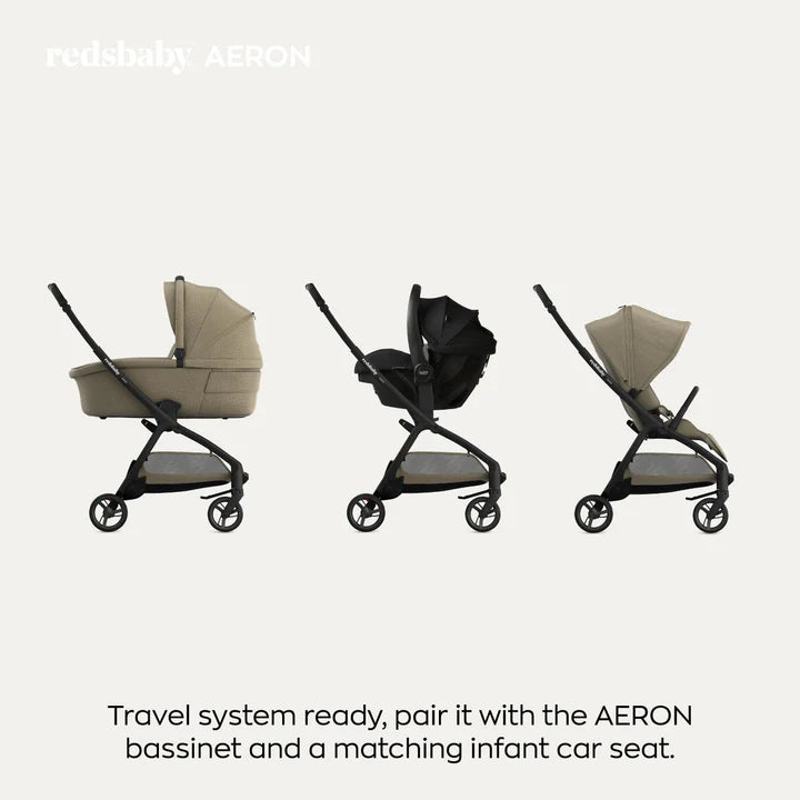 Redsbaby AERON | Compact Urban Pram & Stroller - Motherhood Close-up of Redsbaby AERON South Africa handlebar and chassis design