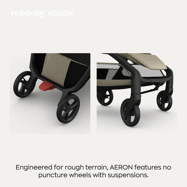Redsbaby AERON | Compact Urban Pram & Stroller - Motherhood Close-up of Redsbaby AERON South Africa handlebar and chassis design