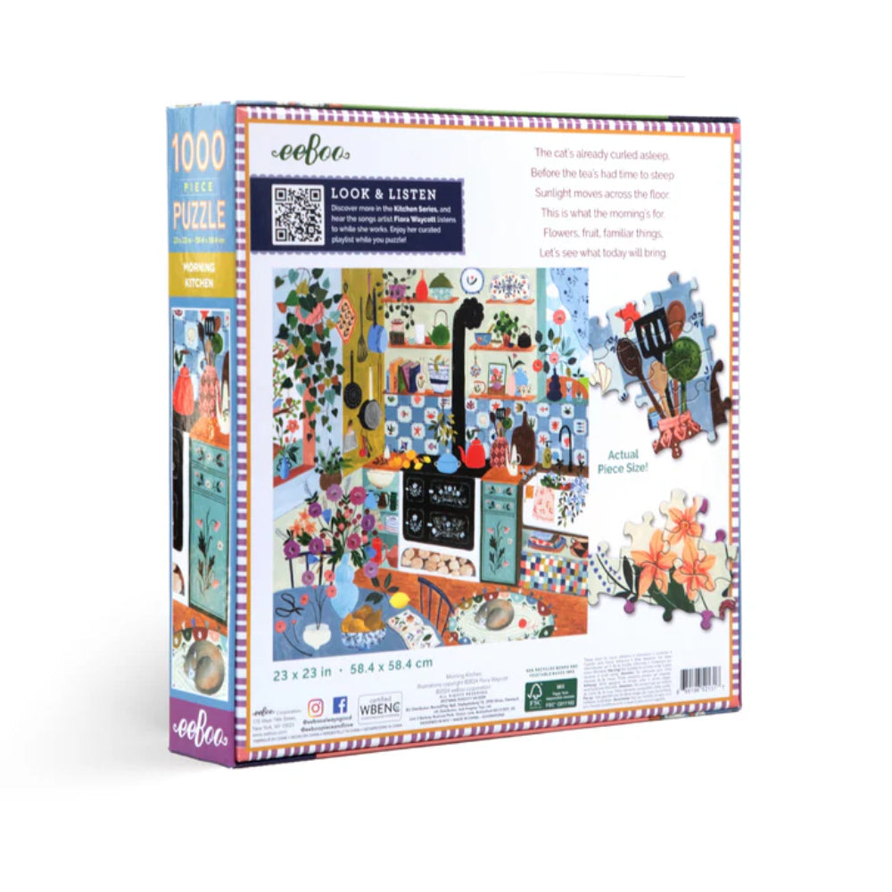 eeBoo - Morning Kitchen 1000 Piece Square Puzzle