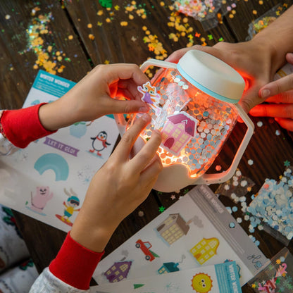 Glo Pals - DIY Sensory Play Jar - Snowglobe