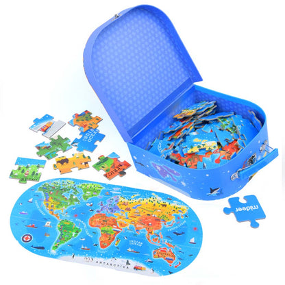 Mideer - Gift Box Jigsaw Puzzle for Kids - Our World - 100 Pieces
