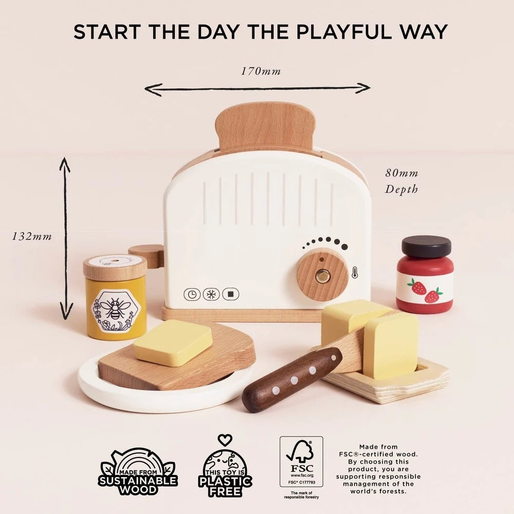 Le Toy Van - Wooden Toaster & Breakfast Set - 12pcs