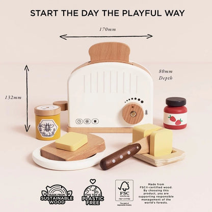 Le Toy Van - Wooden Toaster & Breakfast Set - 12pcs
