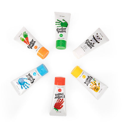Jar Meló - Children's Finger Paint Kit with Paints, Stamps & Apron