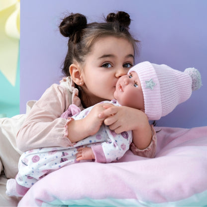 Llorens - Baby Girl Doll with Crying Mechanism, Clothing & Cushion: Heidi - 42cm