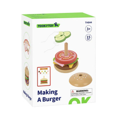 TookyToy - Making A Burger - Stacking & Sequencing Activity Toy