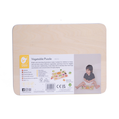 Classic World - Wooden Puzzle - Vegetable - 12pcs