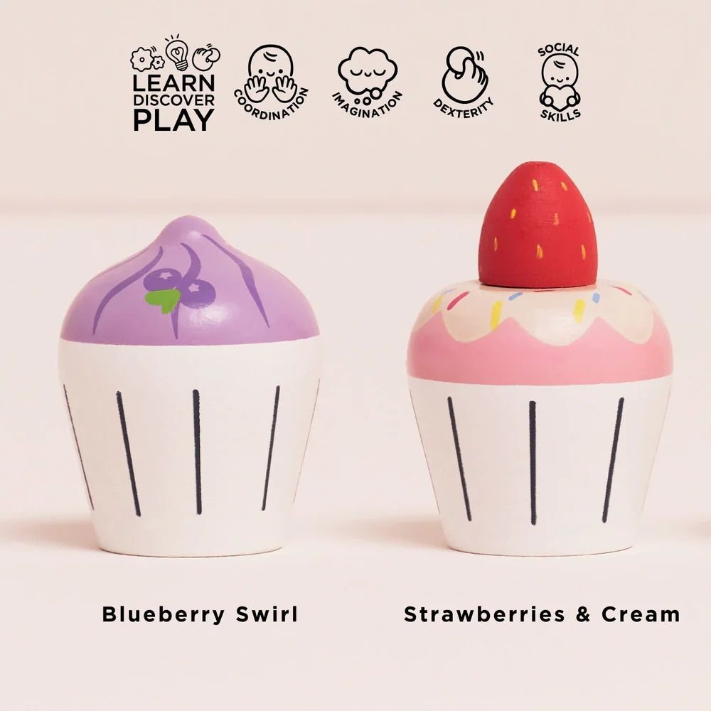 Le Toy Van - Wooden Cupcake Play Food Set