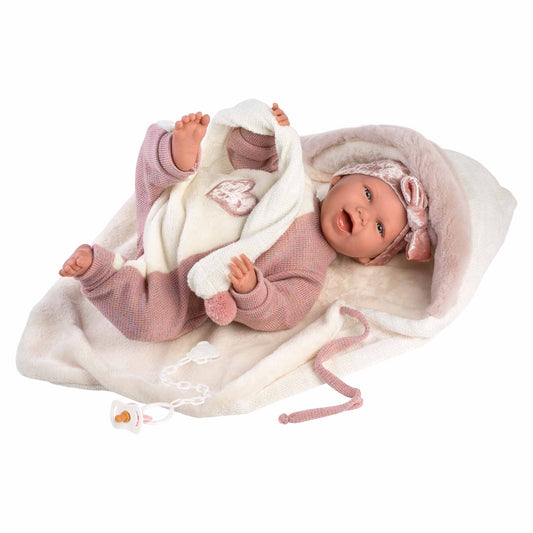 Llorens - Baby Girl Doll with Blanket Wrap, Clothing & Accessories: Mimi - 42cm - Motherhood