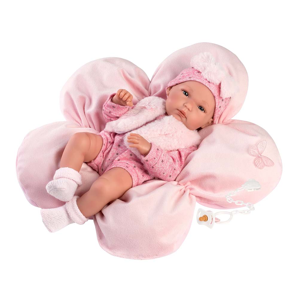 Llorens - Anatomically Correct Baby Girl Doll with Clothing & Cushion: Bimba - 35cm