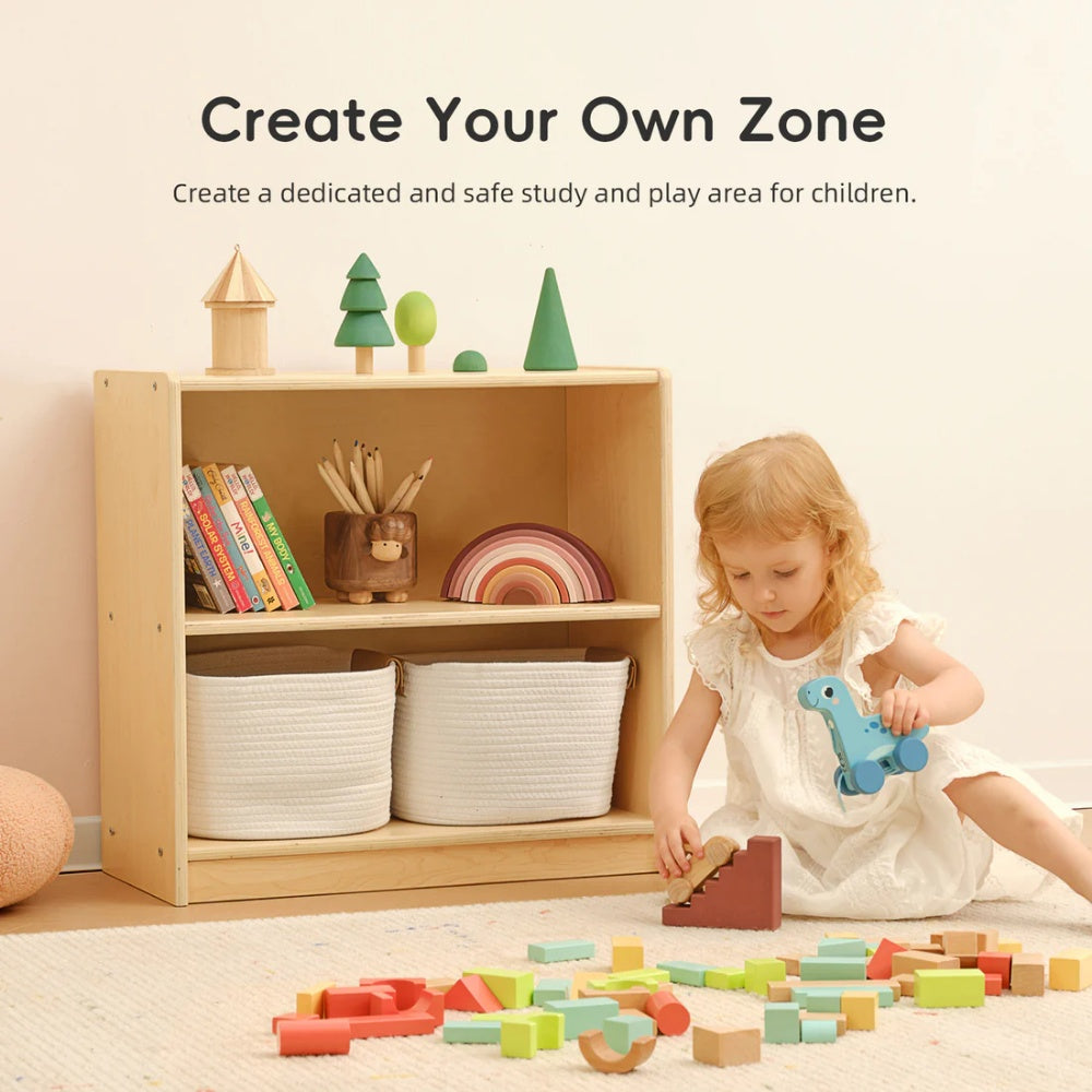 TookyToy - Wooden Shelf and Toy Storage for Kids Room: Plywood 60x63cm