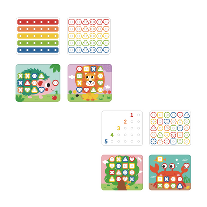 TookyToy - Stacking Pegs & Threading Activity Set