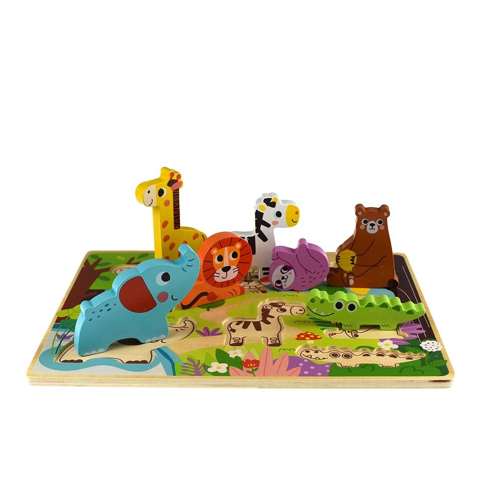 TookyToy - Wooden Chunky Animal Puzzle