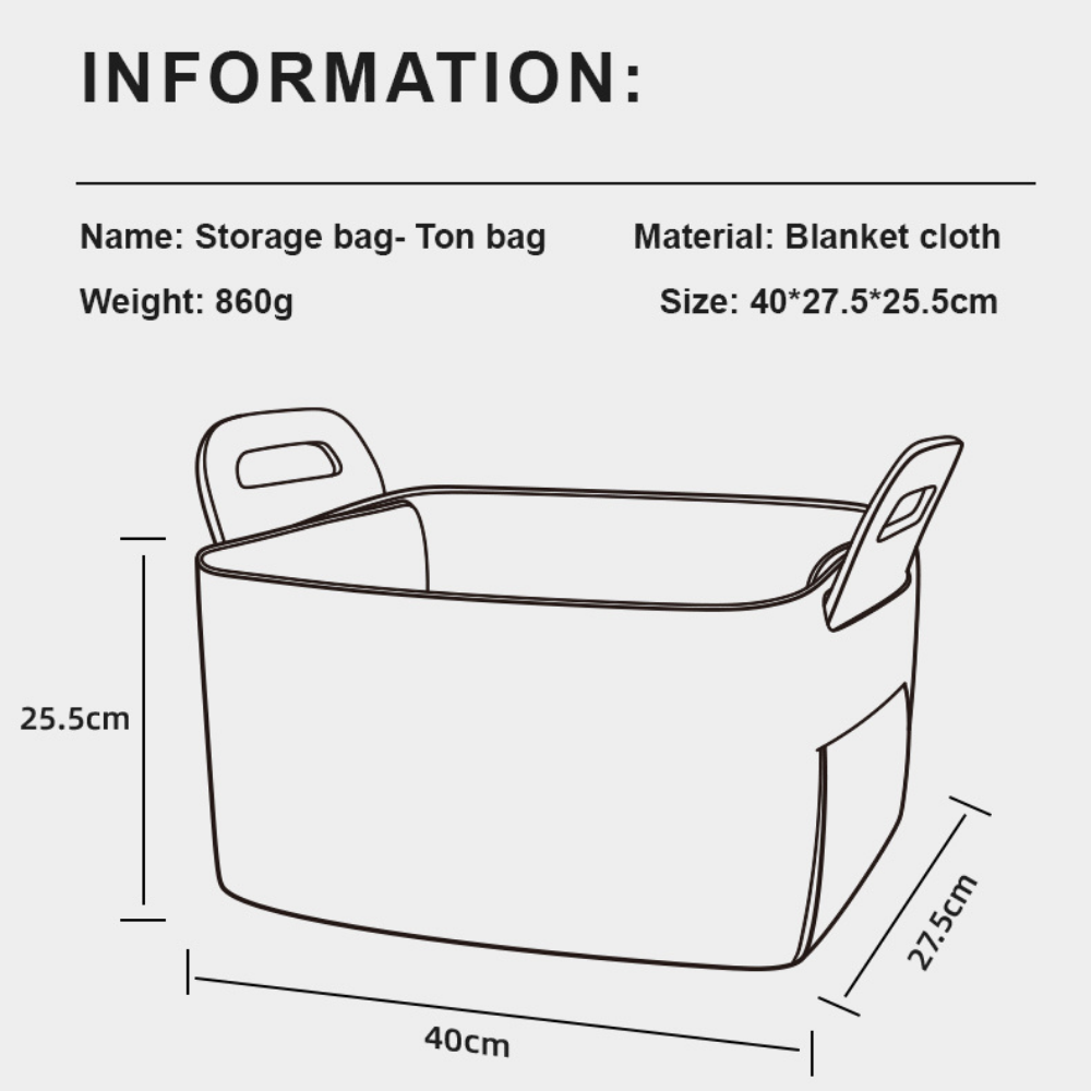 Mideer - Toy Storage Bag: Organiser for Kids Room - Beige