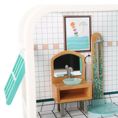 TopBright - Pretend Play Simon's Luxury Bathroom Mini Dollhouse-**
