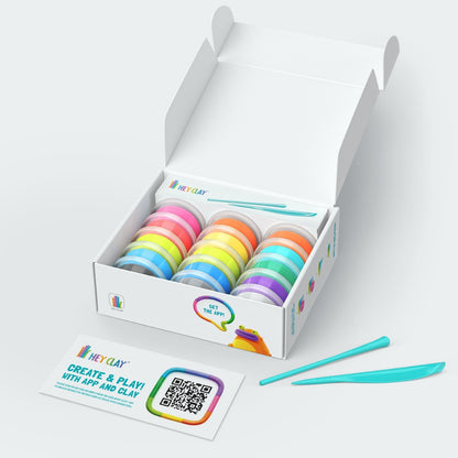 Hey Clay - Modelling Air-Dry Clay with Fun Interactive App - Exotic Pets, 15 cans