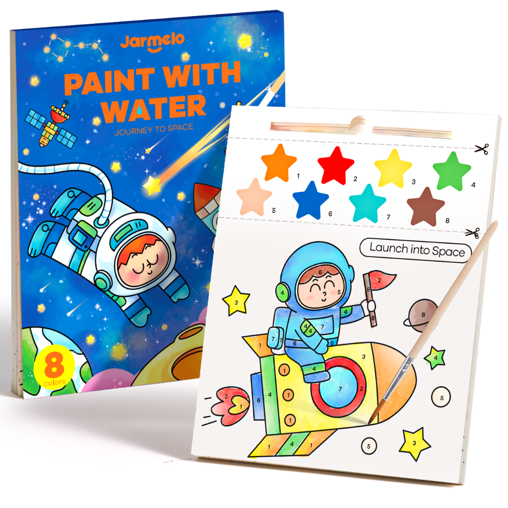 Jar Meló - Watercolour Painting Book - 20 Pages & Paint Brush - Space