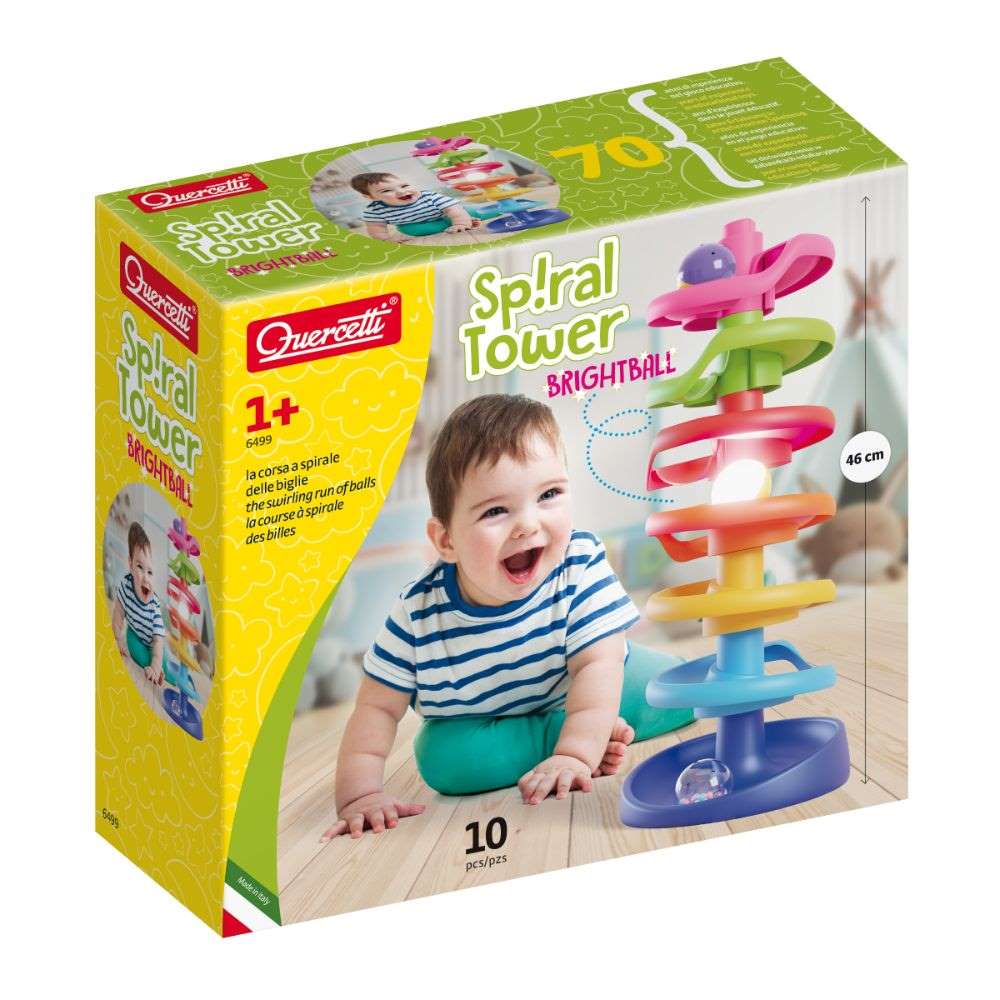 Quercetti - Spiral Tower Brightball: Swirling Ball Run