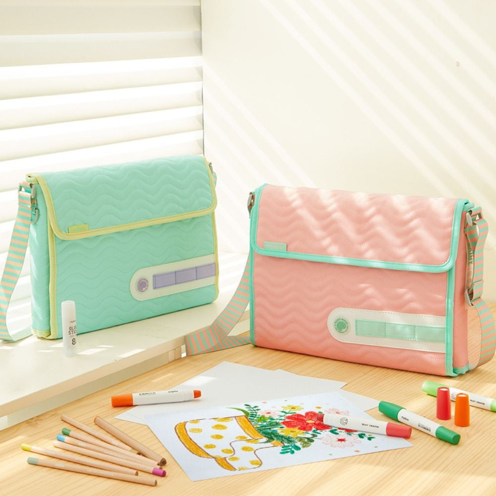 Mideer - Kids Drawing Art Set with Carry-on Bag - Pink - 75pcs