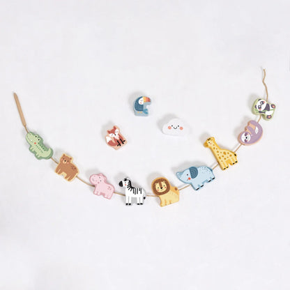 TookyToy - Fine Motor Lacing Animals Set