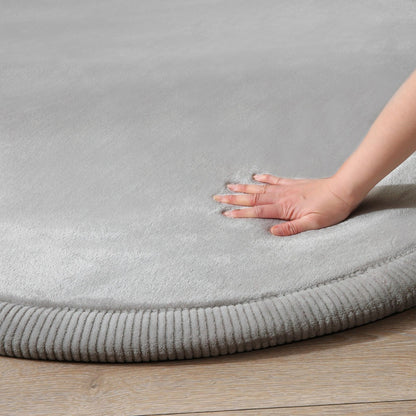 Hakuna Matte - CloudSoft Play Mat Carpet - Grey ?120 x 2.5 cm (round)