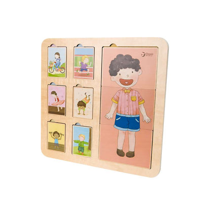Classic World - Layered Wooden Body Puzzle - 19pcs