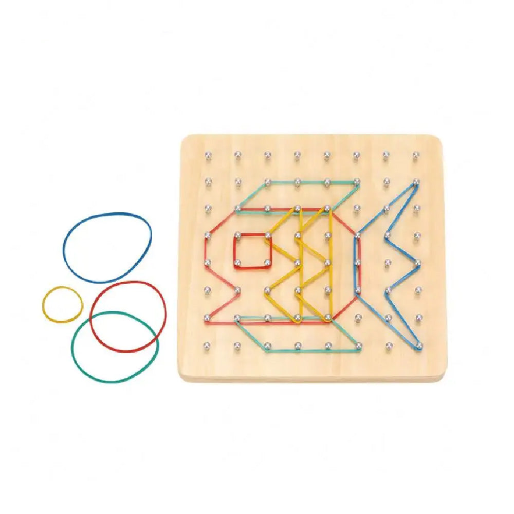 TookyToy - Creative Rubber Band: Fine Motor Geoboard Activity Set