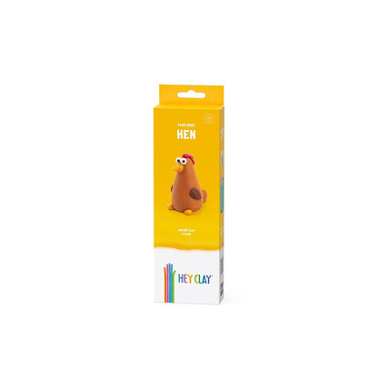 Hey Clay - Modelling Air-Dry Clay with Fun Interactive App - Hen, series Farm Birds, 3 cans
