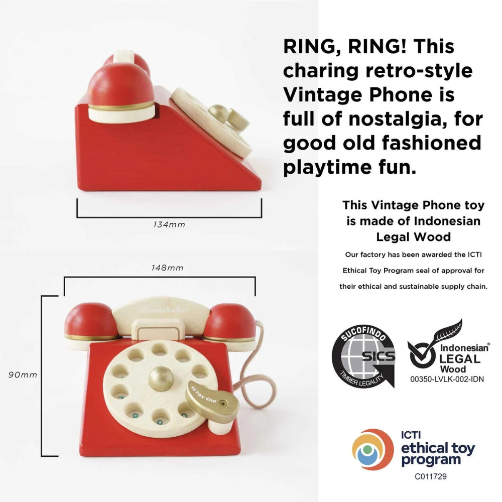 Le Toy Van - Vintage Wooden Phone