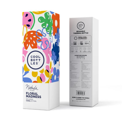 Cool Bottles - Triple-Insulated Water Bottle - Floral Madness 500ml