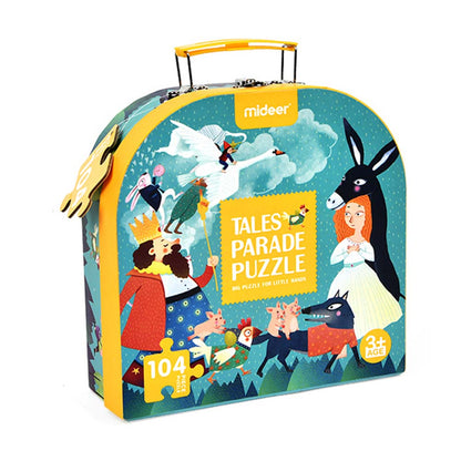 Mideer - Gift Box Jigsaw Puzzle for Kids - Tales Prade - 104 Pieces
