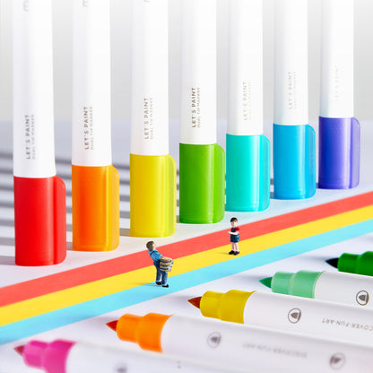Mideer - Translucent Dual Tip Markers 6 Colours - Fine & Broad Tips